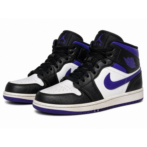 Nike Air Jordan 1 Mid Court Purple Black White 554724-095 Mens 9 main image 11